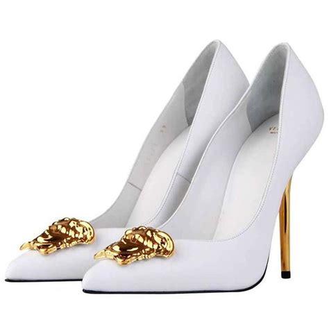 versace white pumps|versace pumps medusa.